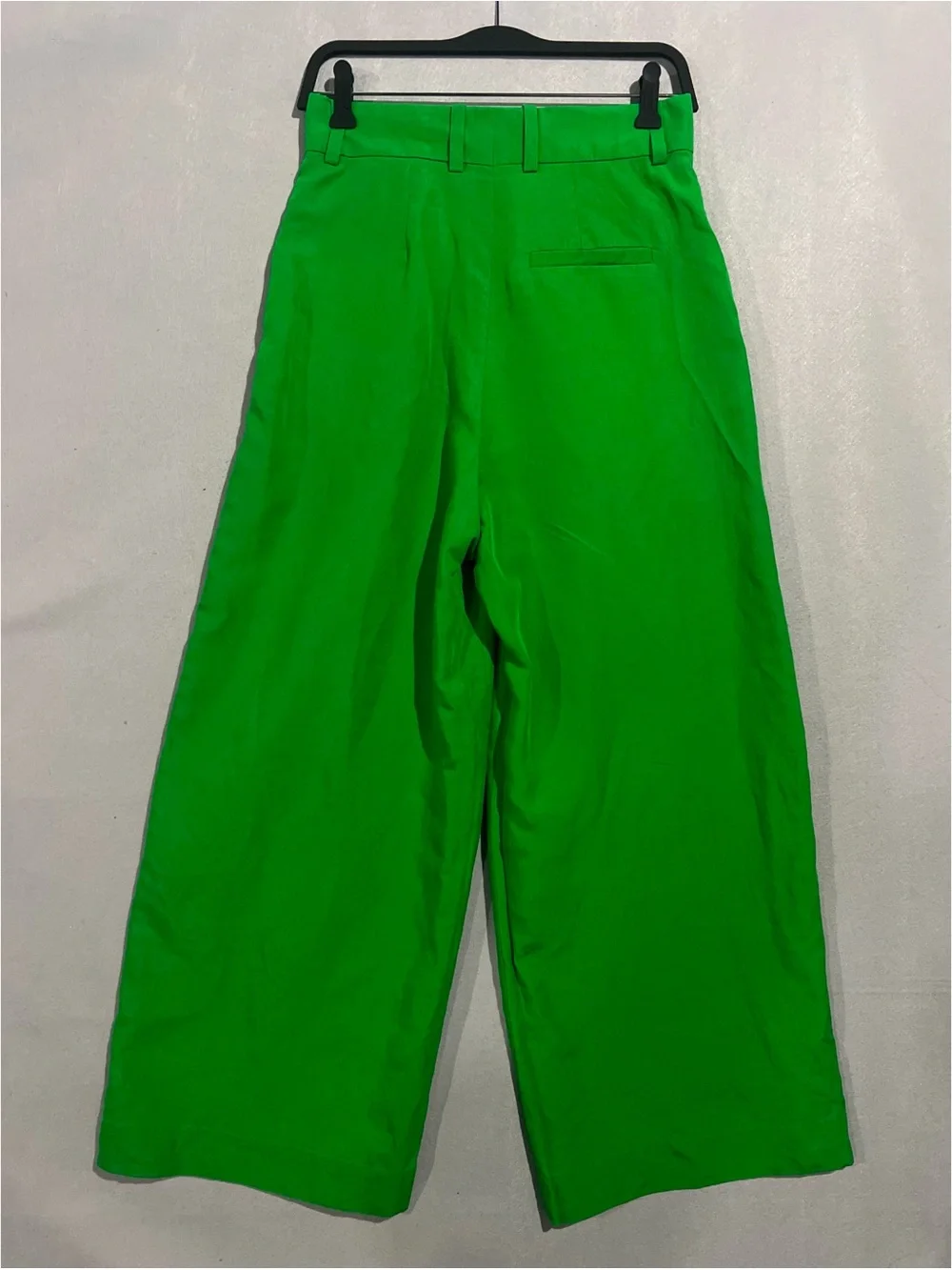 Cos Pants Women’s 4 Green Wide Leg High Waisted Linen Blend Trousers